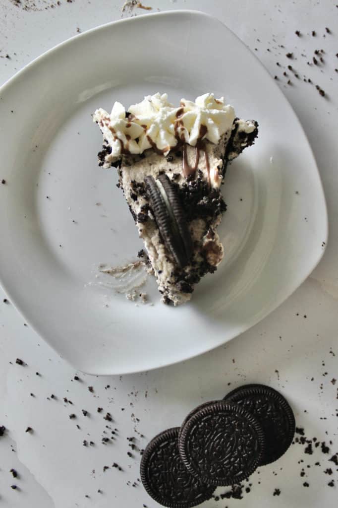 Slice of pie with Oreos