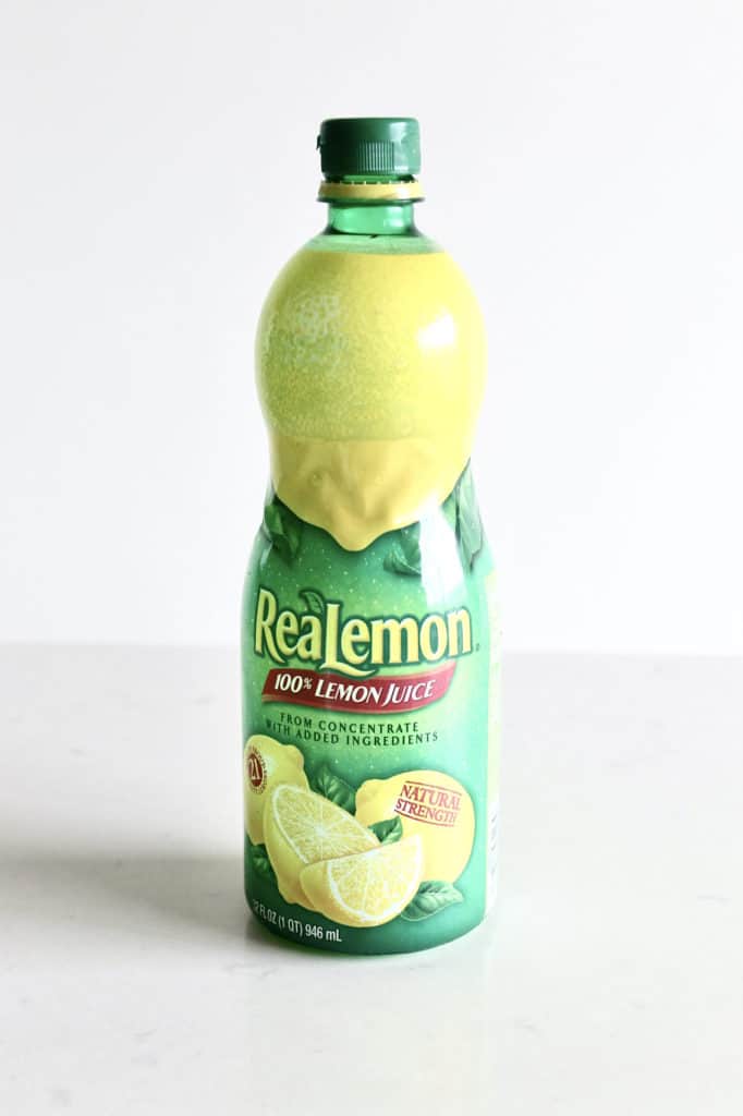 Bottle of lemon juice