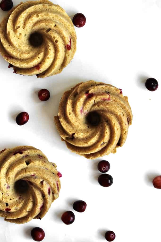 Overhead shot of three mini Cakes