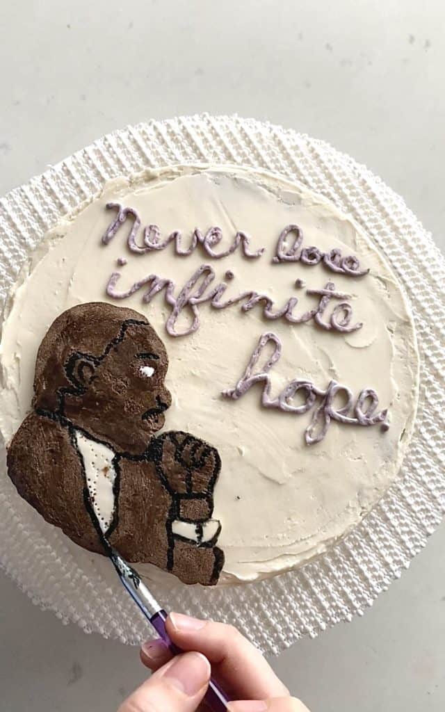 Painting MLK cake