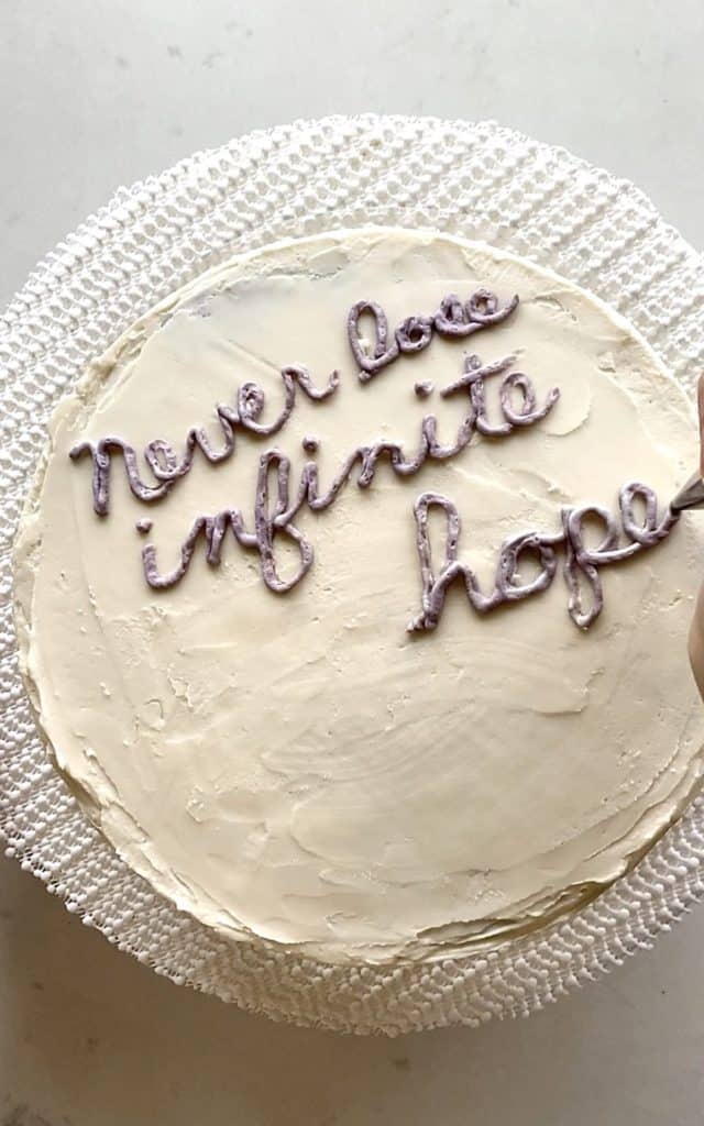 Writing on Martin Luther King Jr. cake