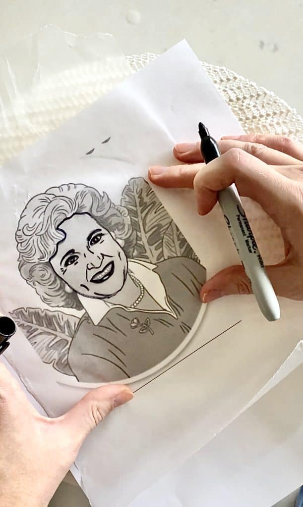 Clipart of Betty White's face