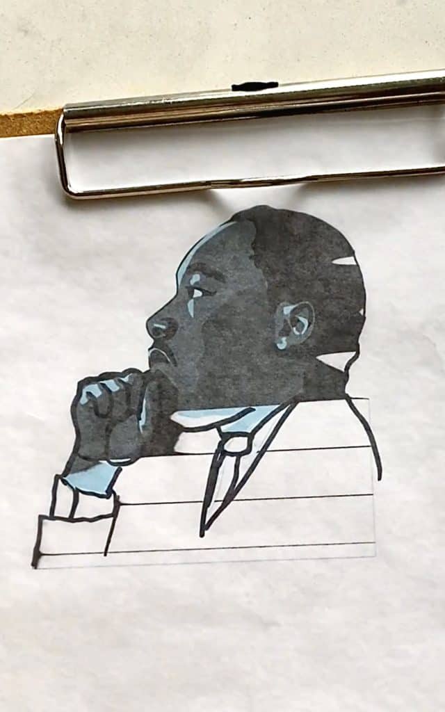 Process for making a Martin Luther King Jr. cake