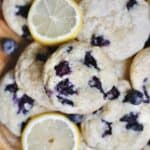 baked blueberry lemon cookies