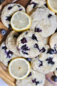 baked blueberry lemon cookies