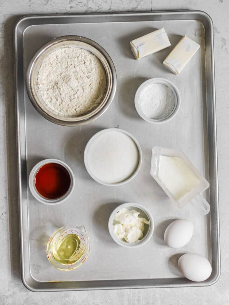 Cupcake ingredient shot.