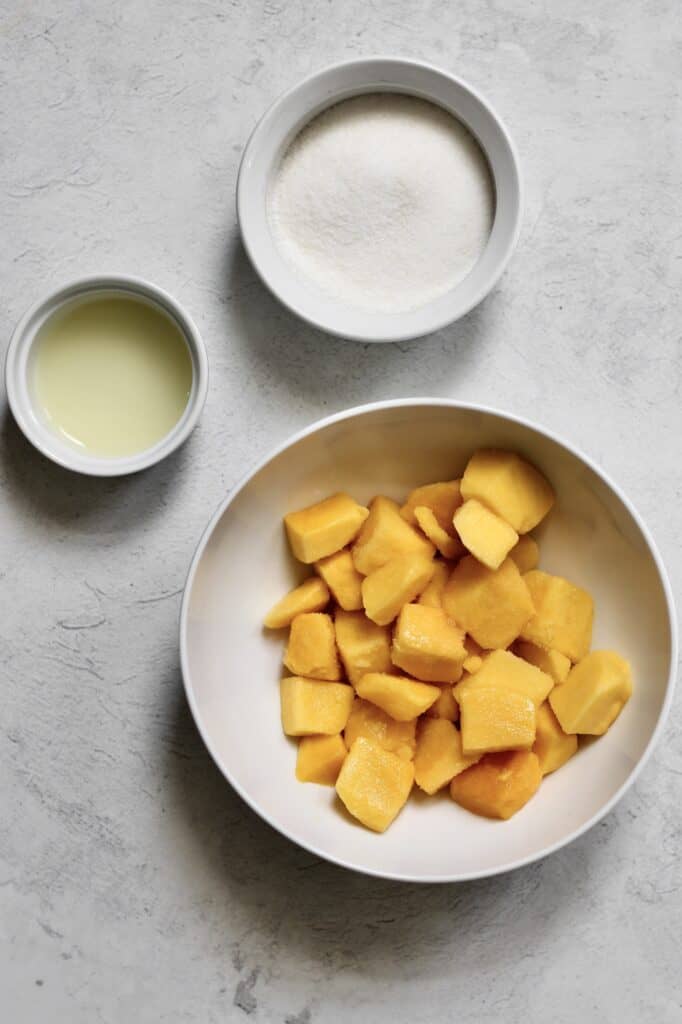 ingredients for mango filling