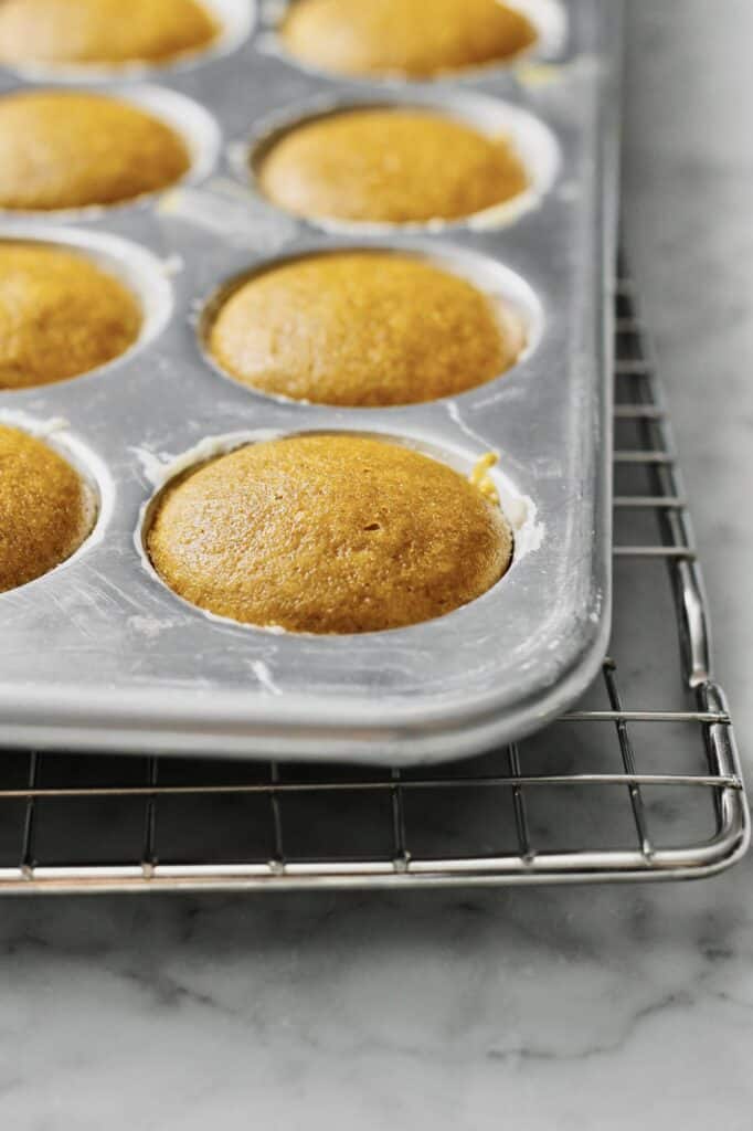mini pumpkin muffins, baked in mini muffin tray