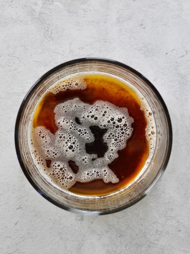 Bowl containing browned butter.