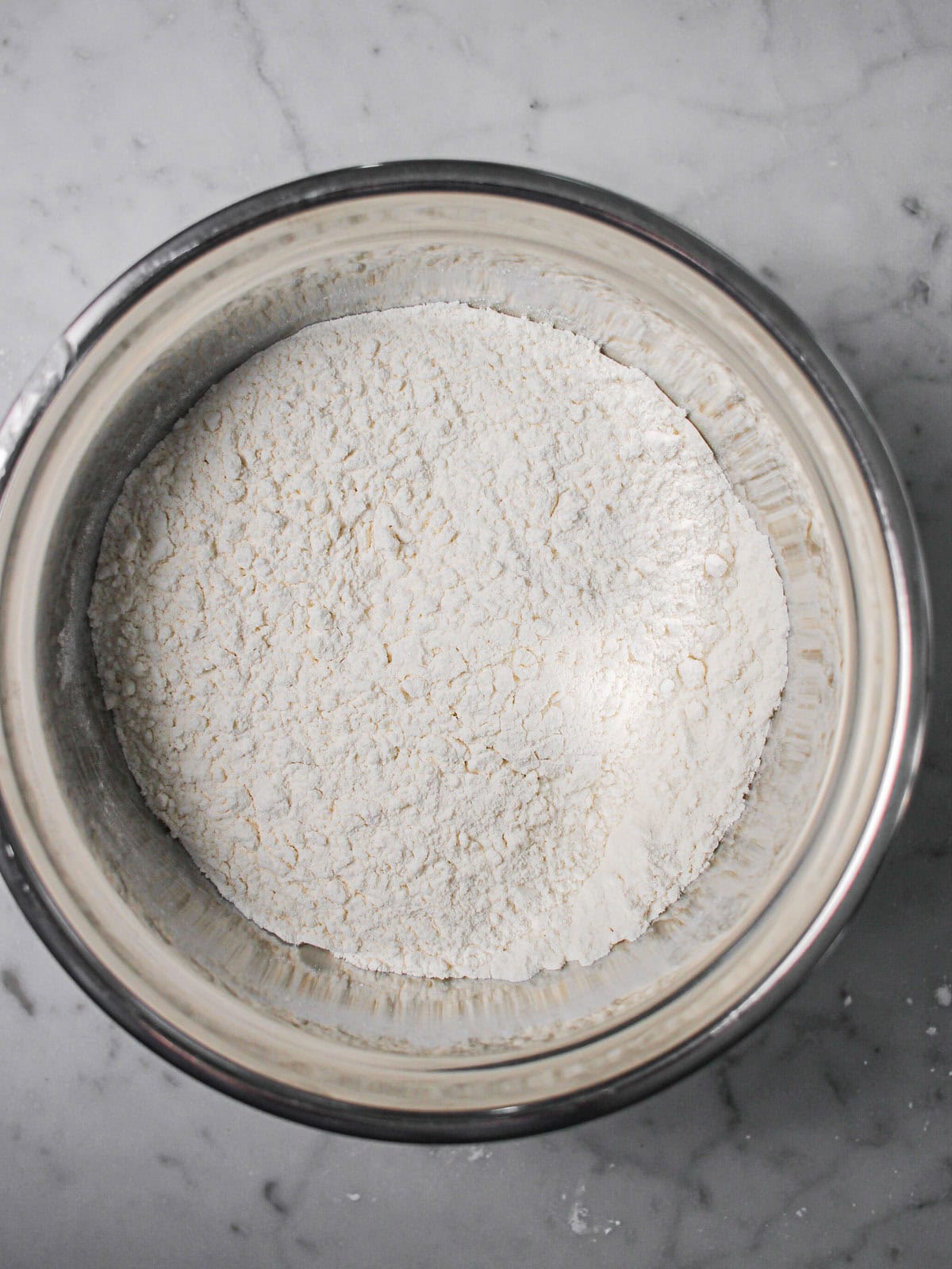 Bowl of dry ingredients.