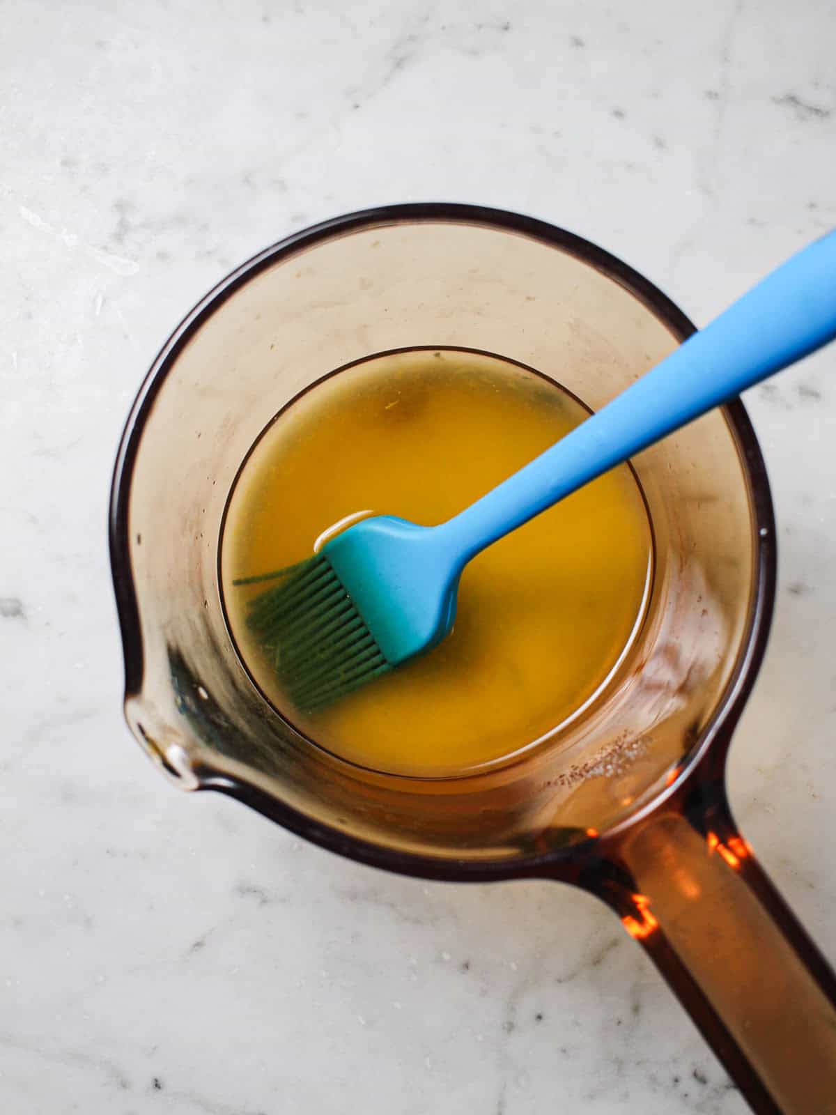 Saucepan full of glaze.